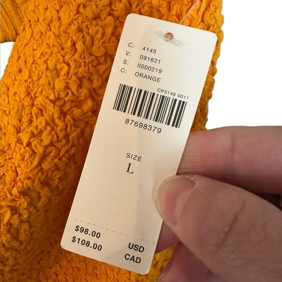 NWT By Anthropologie Strapless Smocked Cover-Up Dress Yellow L - Picture 6 of 11